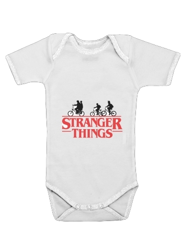  Stranger Things by bike for Baby short sleeve onesies