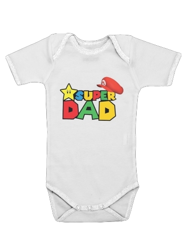  Super Dad Mario humour for Baby short sleeve onesies