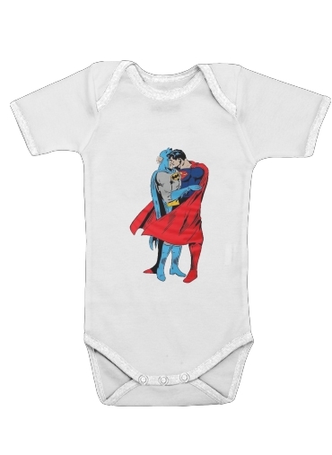  Superman And Batman Kissing For Equality for Baby short sleeve onesies