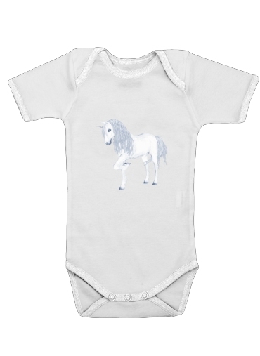  The White Unicorn for Baby short sleeve onesies