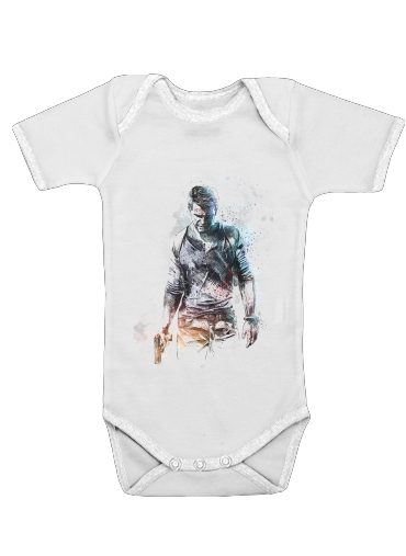  Uncharted Nathan Drake Watercolor Art for Baby short sleeve onesies