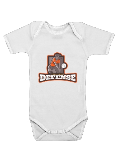 Volleyball Defense for Baby short sleeve onesies