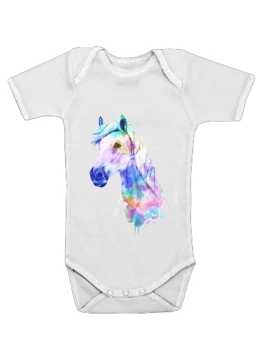  Watercolor Horse for Baby short sleeve onesies