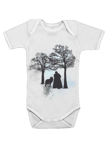  Wolf Snow for Baby short sleeve onesies