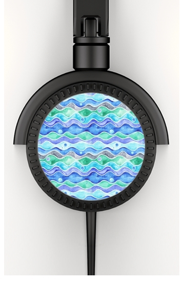  Ocean Pattern for Stereo Headphones To custom
