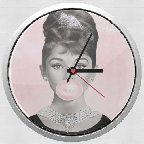  Audrey Hepburn bubblegum for Wall clock