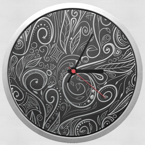  Black Silver Damasks for Wall clock