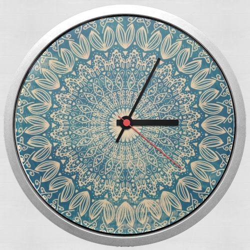  Blue Organic boho mandala for Wall clock