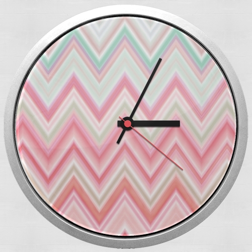 colorful chevron in pink for Wall clock
