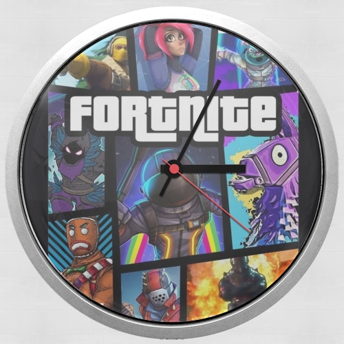  Fortnite - Battle Royale Art Feat GTA for Wall clock
