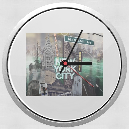  New York City II [green] for Wall clock