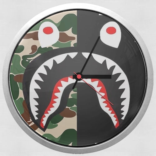  Shark Bape Camo Military Bicolor for Wall clock