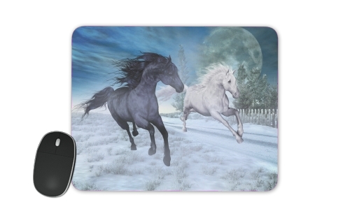  Horse freedom in the snow for Mousepad
