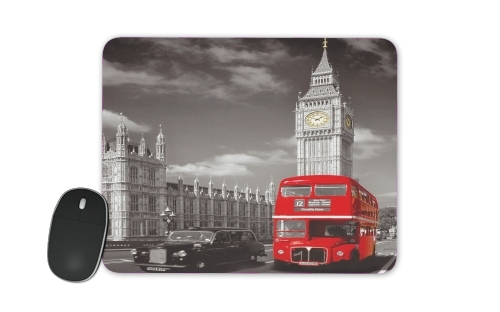  Red bus of London with Big Ben for Mousepad