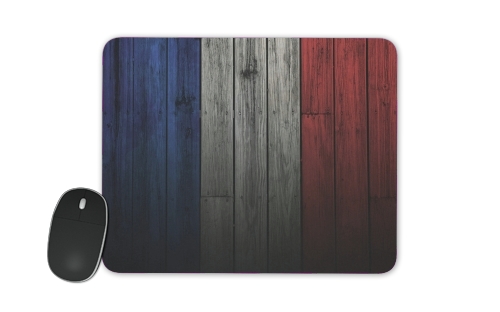  Wooden French Flag for Mousepad