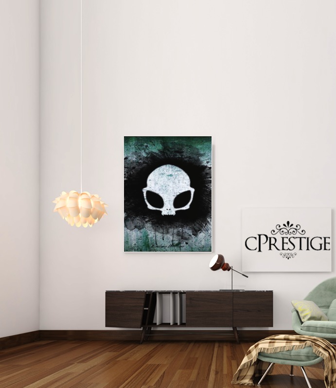  Skull alien for Art Print Adhesive 30*40 cm