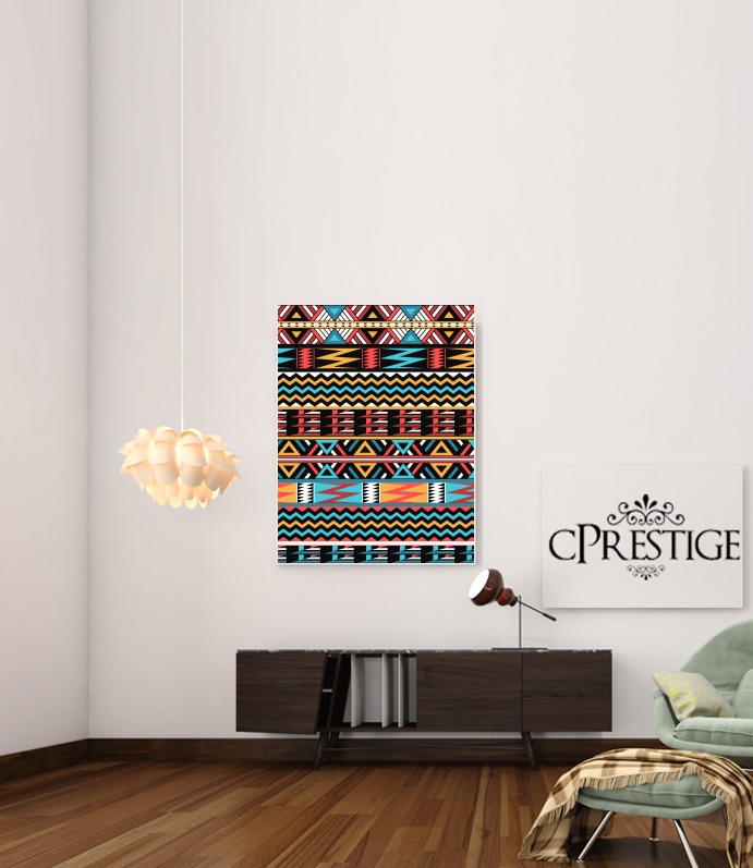  aztec pattern red Tribal for Art Print Adhesive 30*40 cm