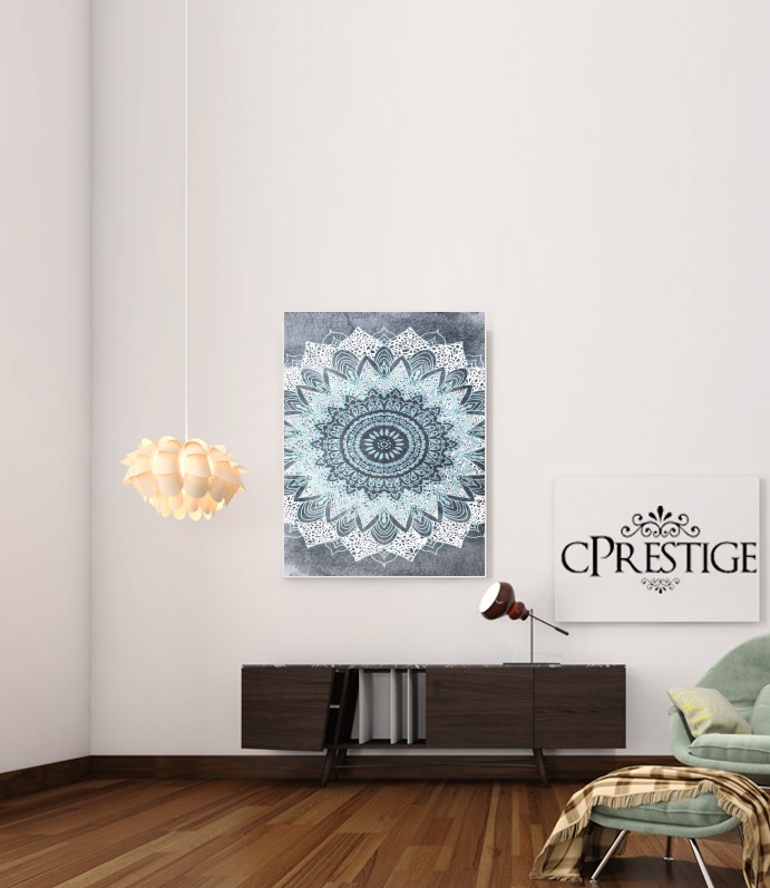  Bohochic Mandala in Blue for Art Print Adhesive 30*40 cm