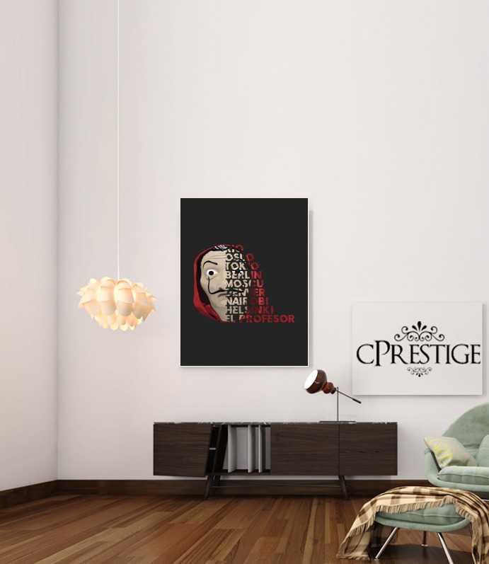 Casa de Papel Mask Vilain for Art Print Adhesive 30*40 cm