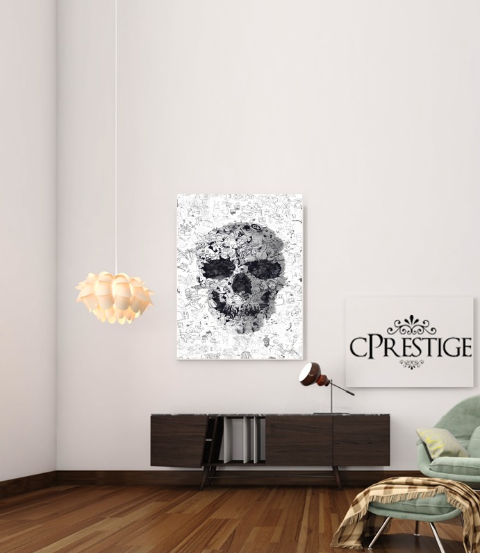 Doodle Skull for Art Print Adhesive 30*40 cm
