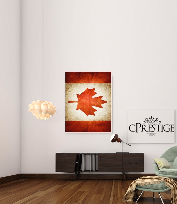  Canadian Flag Vintage for Art Print Adhesive 30*40 cm