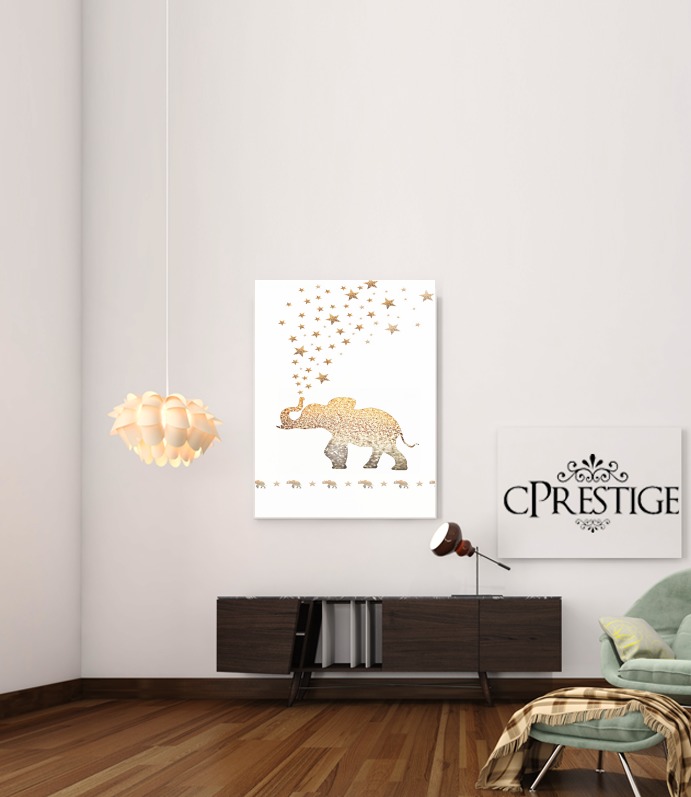  Gatsby Gold Glitter Elephant for Art Print Adhesive 30*40 cm