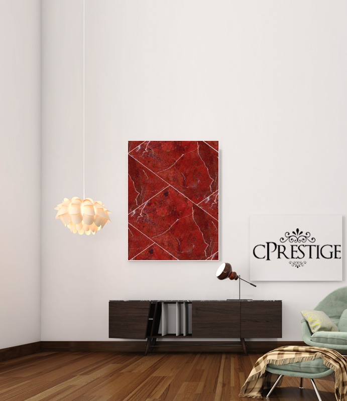  Minimal Marble Red for Art Print Adhesive 30*40 cm