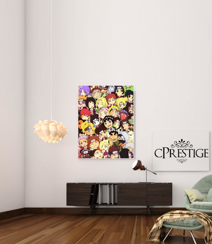  Naruto Chibi Group for Art Print Adhesive 30*40 cm