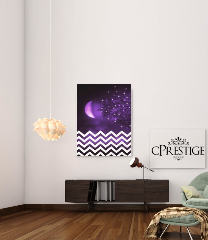  Purple moon chevron for Art Print Adhesive 30*40 cm