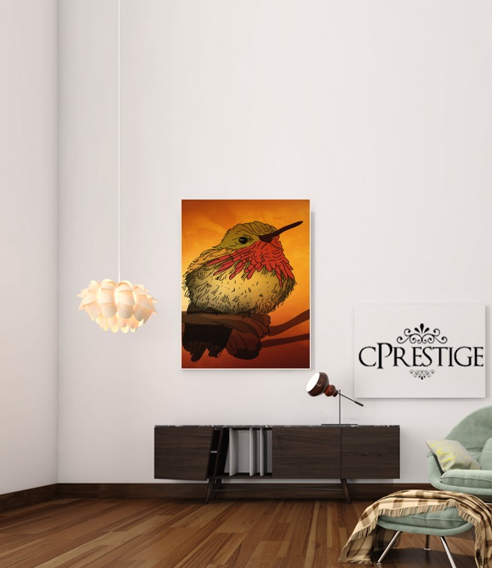  Sunset Bird for Art Print Adhesive 30*40 cm