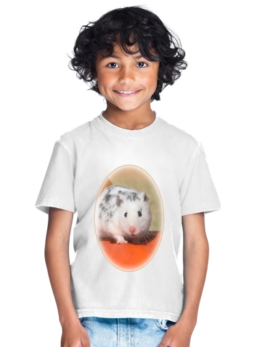  White Dalmatian Hamster with black spots  for Kids T-Shirt