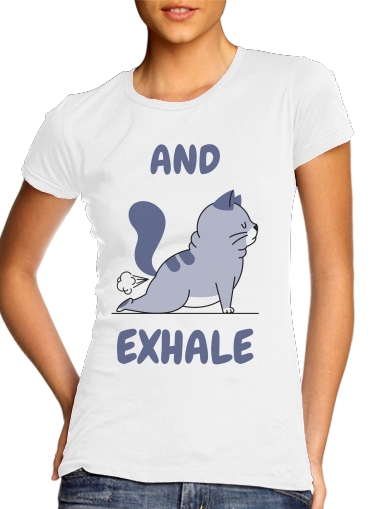  Cat Yoga Exhale for Women's Classic T-Shirt