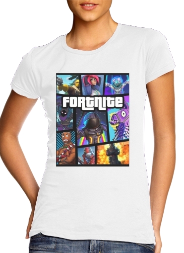  Fortnite - Battle Royale Art Feat GTA for Women's Classic T-Shirt