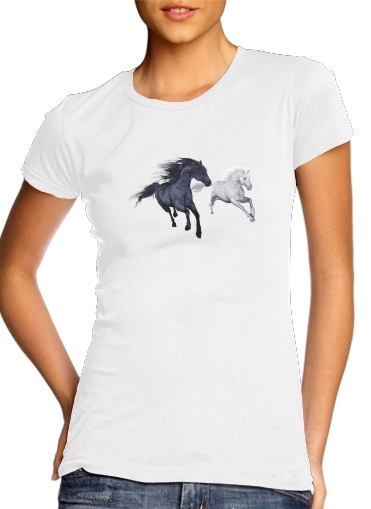 Horse freedom in the snow for Women's Classic T-Shirt