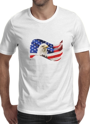  American Eagle and Flag for Men T-Shirt
