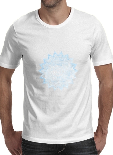  Bohemian Flower Mandala in Blue for Men T-Shirt