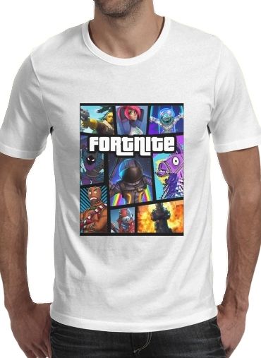  Fortnite - Battle Royale Art Feat GTA for Men T-Shirt