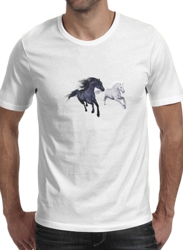  Horse freedom in the snow for Men T-Shirt