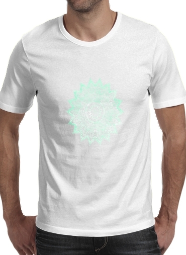  Mint Bohemian Flower Mandala for Men T-Shirt