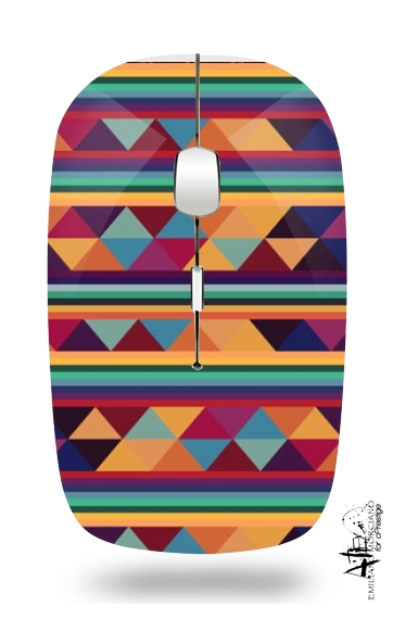  Aztec Pattern Pastel for Wireless optical mouse with usb receiver