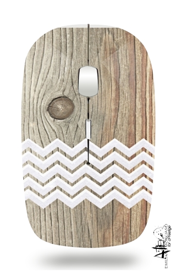  Chevron on wood for Wireless optical mouse with usb receiver