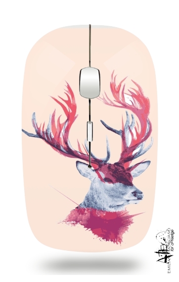  Deer paint for Wireless optical mouse with usb receiver