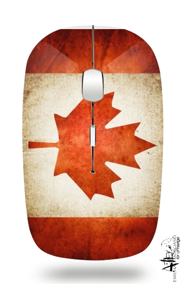  Canadian Flag Vintage for Wireless optical mouse with usb receiver