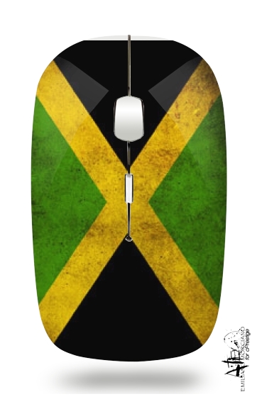  Vintage flag Jamaica for Wireless optical mouse with usb receiver