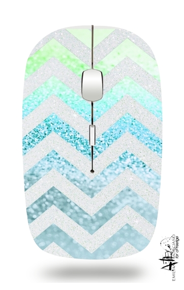  FUNKY CHEVRON BLUE for Wireless optical mouse with usb receiver