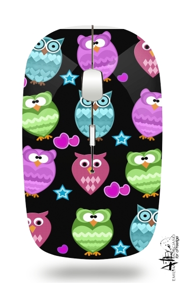  funky owls for Wireless optical mouse with usb receiver