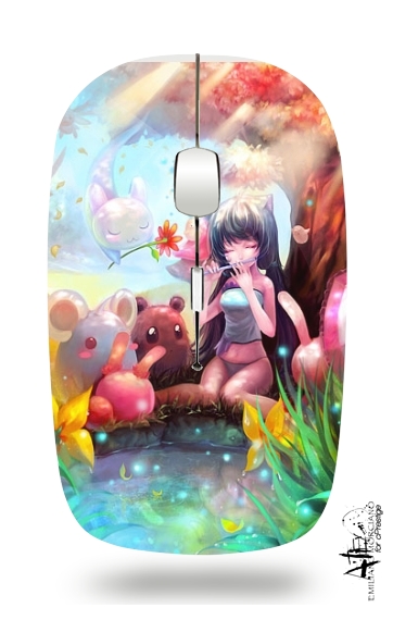  Manga charmer girl for Wireless optical mouse with usb receiver