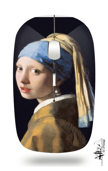 Girl with a Pearl Earring for Wireless optical mouse with usb receiver
