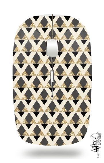  Glitter Triangles in Gold Black And Nude for Wireless optical mouse with usb receiver