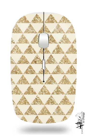  Glitter Triangles in Gold for Wireless optical mouse with usb receiver